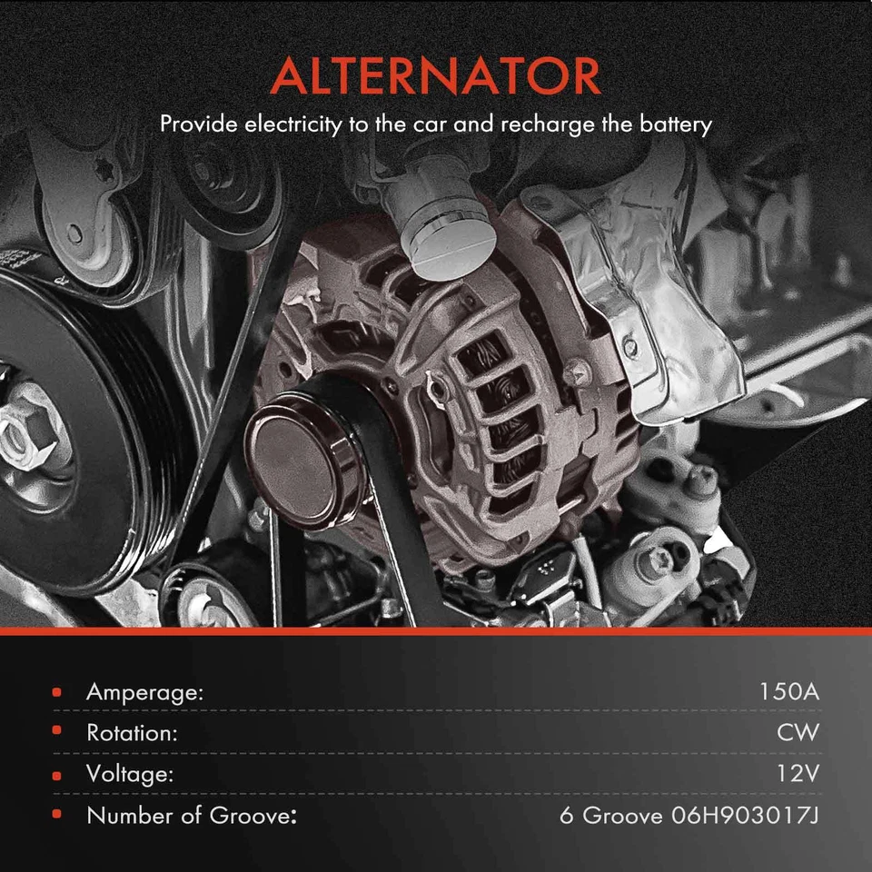Alternador para Audi A4 A5 Quattro Q5 2013-2014 150A 12V CW 6 ranuras 06H903017J Foto 2 de 4