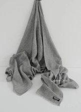 Grey Cashmere Scarf Shawl Stole Wrap Throw 100%Pashmina Nepalese Handmade 