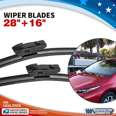 For Toyota Prius 2016-2022 Front Left  Right Windshield Wiper Blades 28''+16''