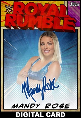 Topps SLAM WWE Mandy Rose BLUE Signature ROYAL RUMBLE 2021 [DIGITAL