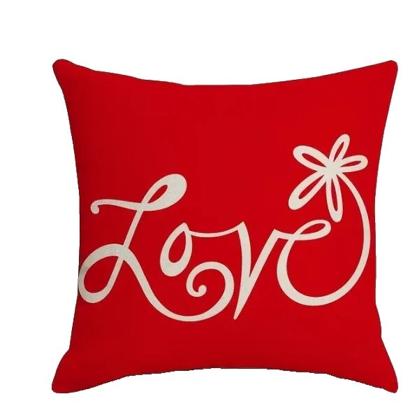 Sala de estar Amor y corazones blanco Almohadas de Decoración para el Hogar