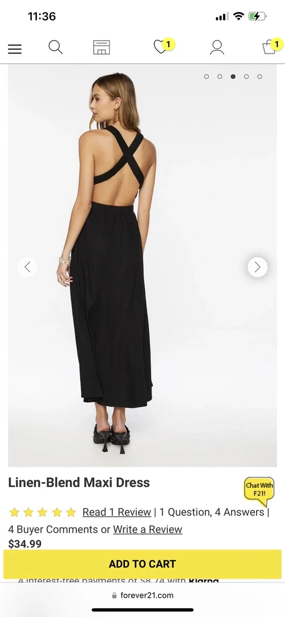 Forever 21 top open back dress