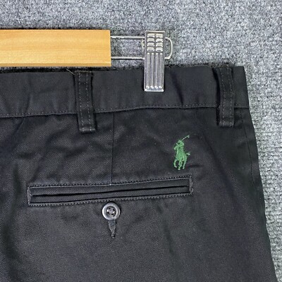 90s Ralph Lauren PRESTON ポロチノ ブラック 38×32 Vintage Polo Ralph Lauren Preston Pants Mens 38x32 Khaki