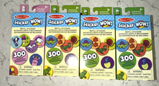 NEW Melissa Doug STICKER WOW Lot of 4 Refill Assortment