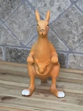 ANKYO Plastic Kangaroo and Baby Joey Toy Figure Cake Topper 6" H x 6" L