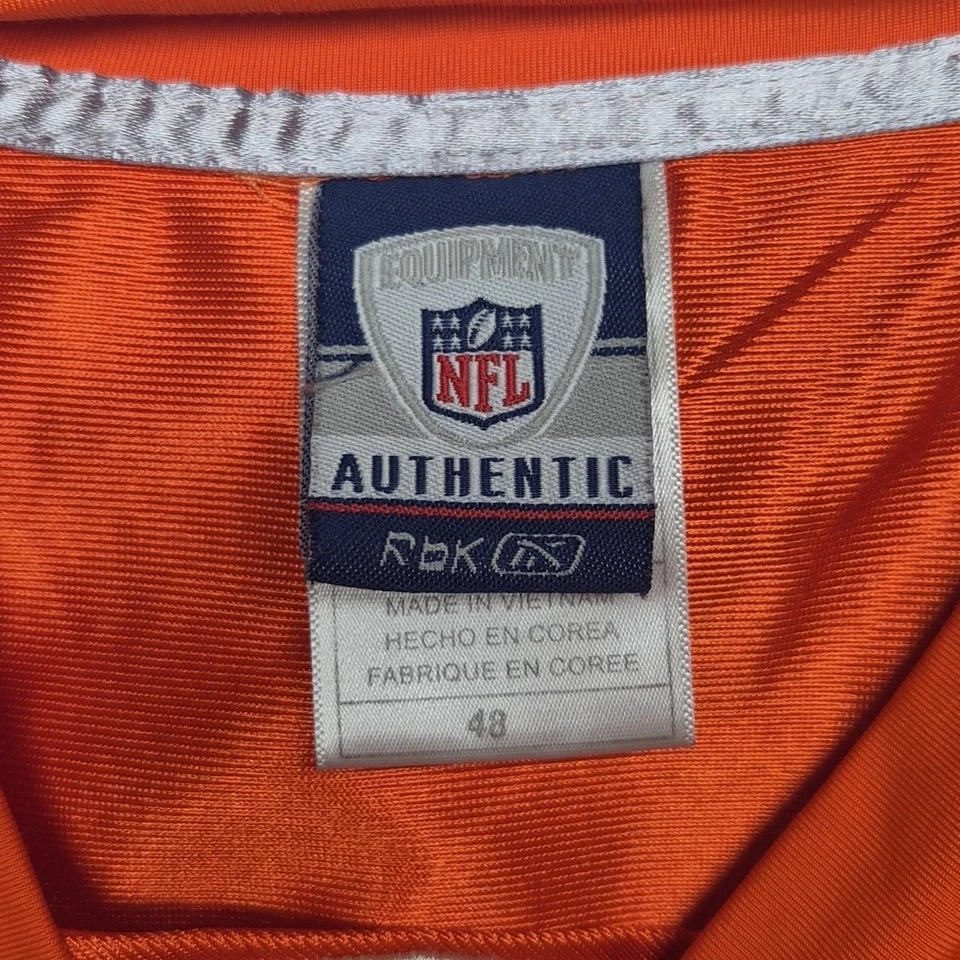 VTG Reebok NFL Miami Dolphins Brandon Marshall #19 Orange Football Jersey Sz 58 - Image 4 of 4