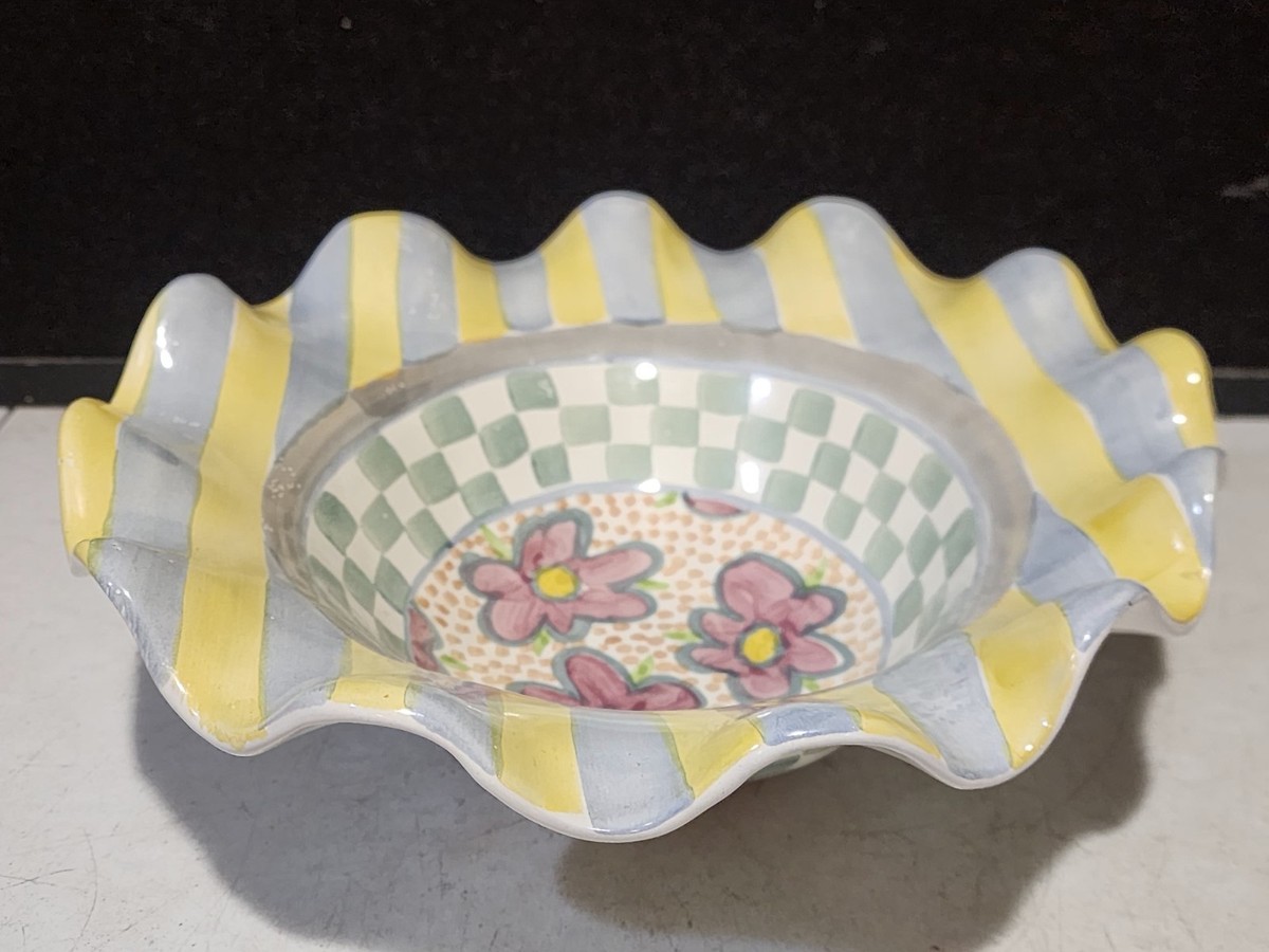 MacKenzie Childs Odd Fellows MYRTLE Serving Bowl-12” Ceramic