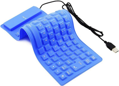 Foldable Silicone Keyboard, USB Wired 85 Keys Waterproof Rollup Silent Typing S