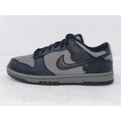 Nike Dunk Low 'Black Roses' Black Sneakers, Size 5 BNIB HF1986-001
