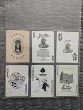 #106 - 6 Different  JOKERS   Single Swap Playing Cards -   Free Ship