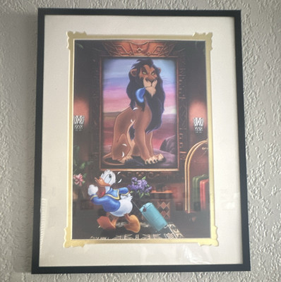 Disney Framed Print Featuring Donald Duck & Scar from The Lion King