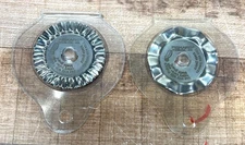 2 Fiskars Stainless Steel 45mm Pinking Rotary Blades Fits Fiskars Rotary Cutters