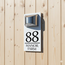 LED Solar House Number Sign Custom Solar Address Plaque Outdoor Housewarming UK