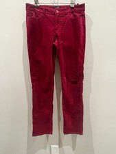 Talbots High Waist Straight Leg Corduroy Pants Fuchsia Simply Flattering 8