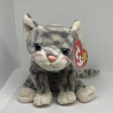 Ty Beanie Babies Silver Cat Plush Retired Original 1999 3 3-4 8-11 Years