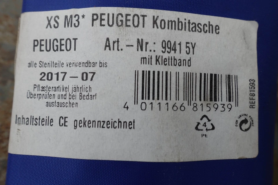 Verbandtasche Kfz Kombi-Tasche OPEL, PEUGEOT, HONDA, KIA - Bild 3 von 3