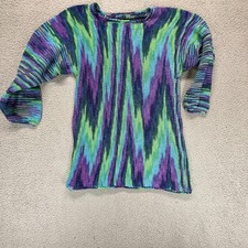 Unbranded Multicolor Womens M Indie Eclectic Lagenlook Artsy Sweater Dress