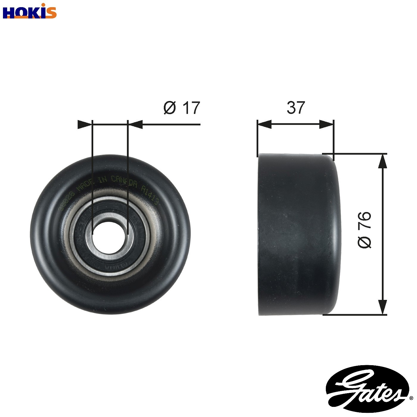 Gates DriveAlign V-Ribbed Belt Idler Pulley - T38028 - Equivalent to OE Quality - Image 11