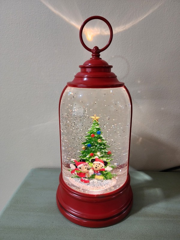 LARGE Disney LIGHTED SWIRLING WATER Lantern Christmas Skating Decoration 2023
