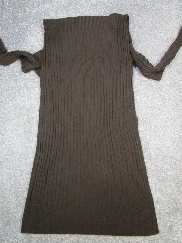 Vestido suéter Paige para mujer pequeño marrón tejido Foto 3 de 4