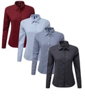Ladies Check Long Sleeve Shirt Premier Womens Polycotton Gingham Blouse