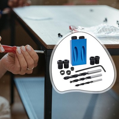 14-teiliges Set für versteckte Taschenbohrungen, DIY-Werkzeuge, 15°-Schiene