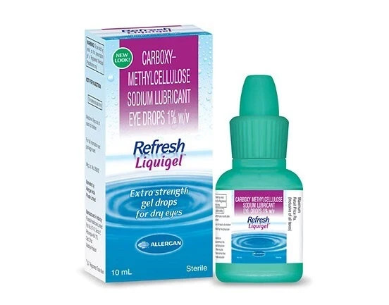 Refresh Liquigel Eye Drops 10ml x 10 | Dry Eye Lubricant Gel | Exp Oct 2027