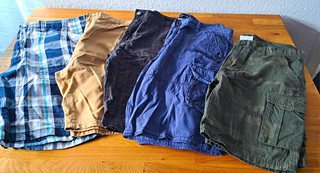 X Mail/Lizzard/Clockhous Cargo Shorts Konvolut 2XL Baumwolle Camo grün