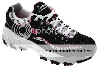 Skecher's Women's D'Lites Life Saver Sneaker Black/Pink 11860 BKWP