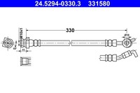 ATE Bremsschlauch 24.5294-0330.3 FüR Sportage LM Hyundai SL ELH KIA EL Ix35 Van