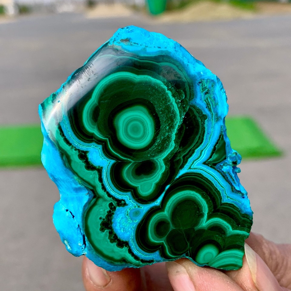 100G Natural Chrysocolla/Malachite transparent cluster rough mineral ...