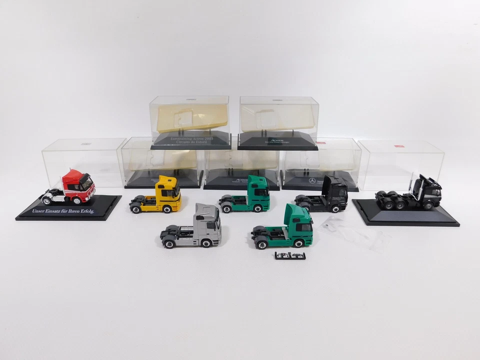 7X Herpa H0 1:87 Trattore MB 2448 SK Actros 2003 Ecc Mint (Box) #DI99-1 - Immagine 2 di 4