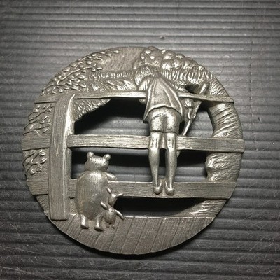 Vintage Danforth Pewter Disney Winnie the Pooh & Christopher Robin Burner Cover