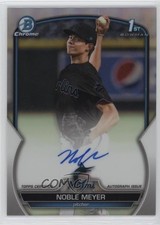 2023 Bowman Draft Chrome Prospect Refractor /499 Noble Meyer #CDA-NME Auto 19wt