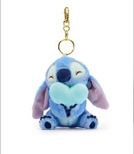 Disney Store Stitch with Heart Plush Keychain, Lilo Stitch New