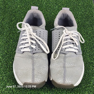 Adidas Adicross Bounce F33727 Men's 9.5 Golf Shoes Gray White Snakeskin Sneakers