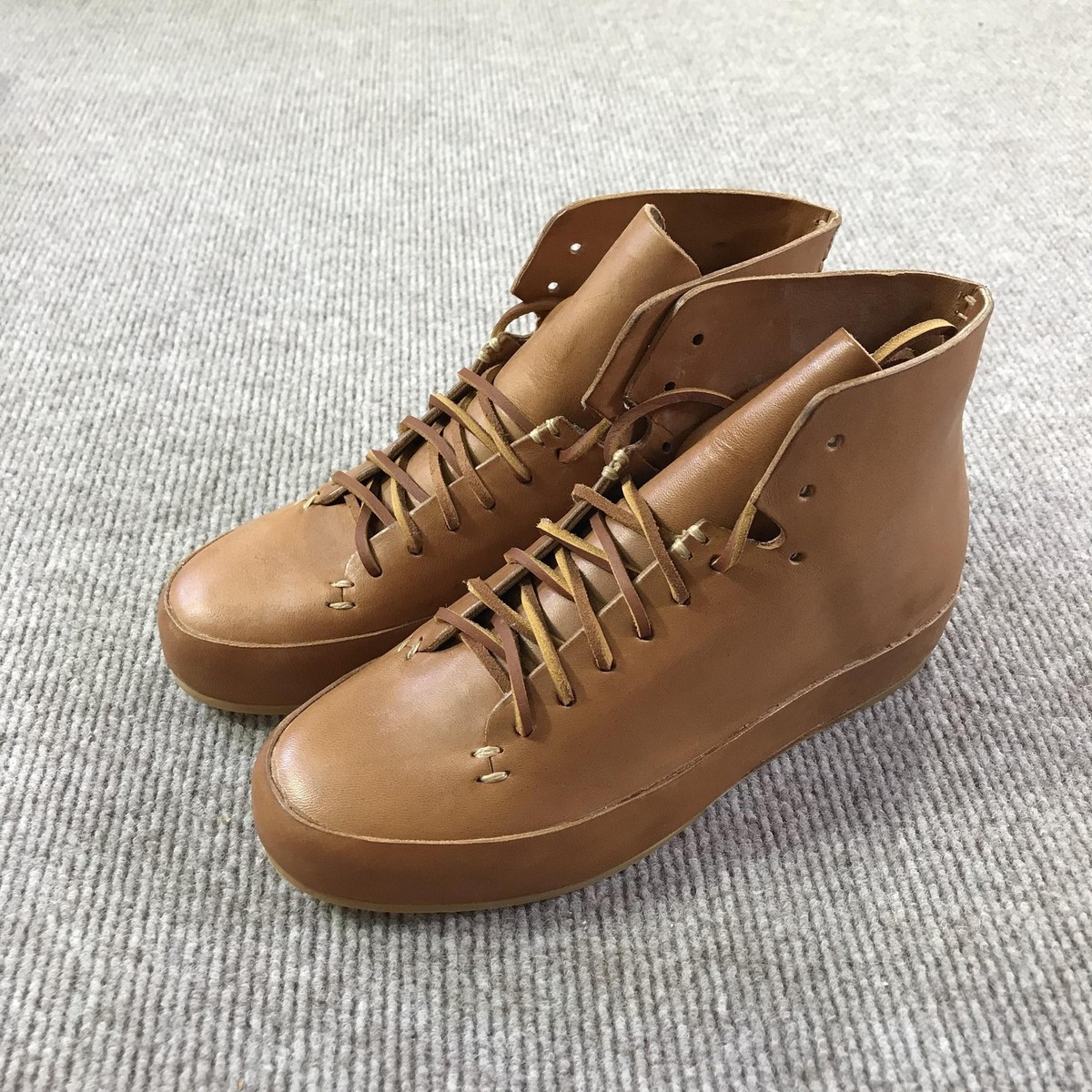 FEIT Hand Sewn High Rubber Shoes Size 36 Semi-Cordovan Leather