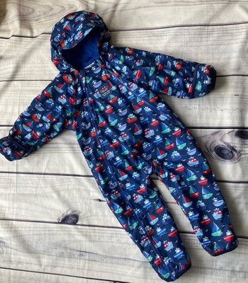 Jojo Maman Bebe Waterproof Snowsuit Splish Splash 12-18 Months