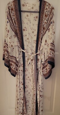 Lost + Wander Tulum Kimono Printed  with tie closure  Size  XS 