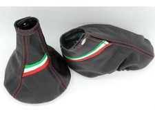 Alfa Romeo Mito 955 (2012/19) Schaltsack und Bremse Leder Schwarz + Dreifarbig W