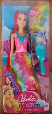 Mattel Barbie Dreamtopia Princess Doll Long Hair Doll Rainbow NEW