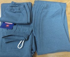 Women Sweatpants 2 pair Members Mark Heather Blue Pockets Elastic Drawstring
