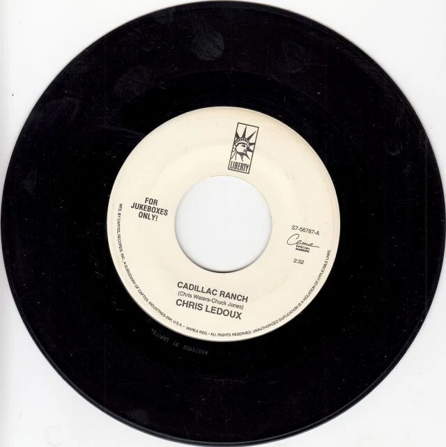 Chris Ledoux – Cadillac Ranch / Call Of The Wild 7" Jukebox 45 Foto 2 de 4