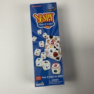 I Spy Find It Fast - Matching Dice Card Game (Briarpatch, 2015) 6+ 2-4Players