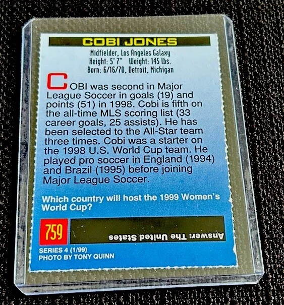 Cobi Jones Rookie 1999 USMNT USA Soccer Sports Illustrated for Kids SI - Image 2 of 2