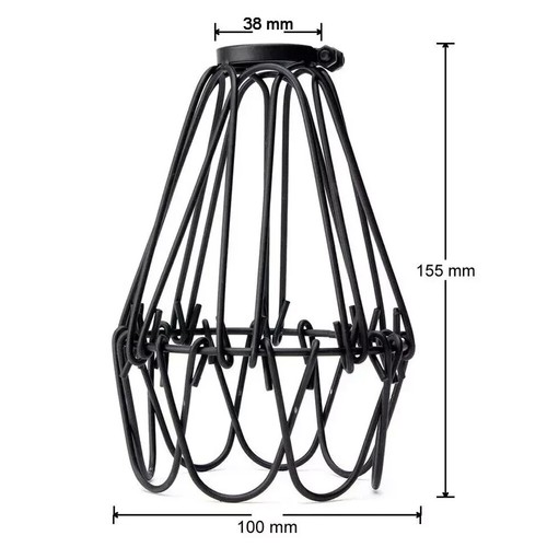 Metal Wire Cage Easy Fit Lampshade Hanging Lamp Shade Vintage Ceiling Lightshade - Picture 87 of 261