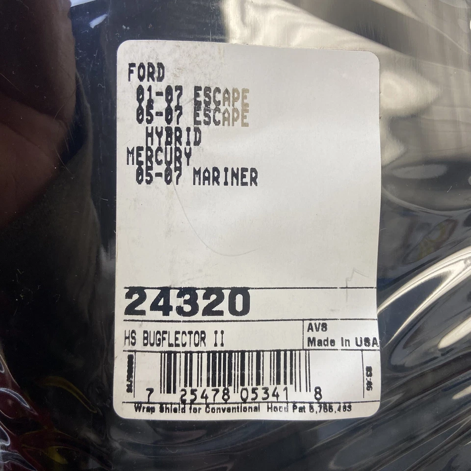 Protector de capó AVS 24320 alto perfil Bugflector II para 01-07 Ford Escape - humo Foto 4 de 4