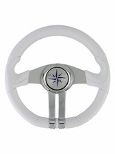 Marine Steering Wheel 320mm 12.6 Luisi Baltic White 3 Spoke Boat Ship Yacht