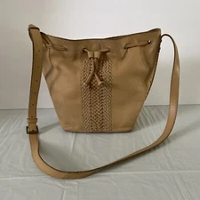 The Sak Ivy Leather Bucket Bag 12823_IVY L0122-CMWH 711640629680 Tan
