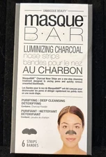 Detox Charcoal Face sheet Mask Detox nourish 6 Strips Bandes Skin Care